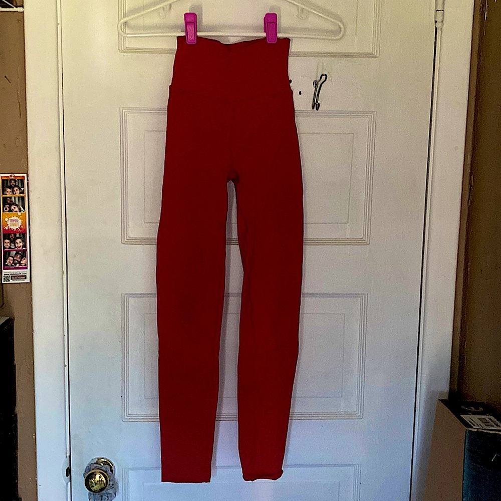 Small Red Sculptknit Leggings